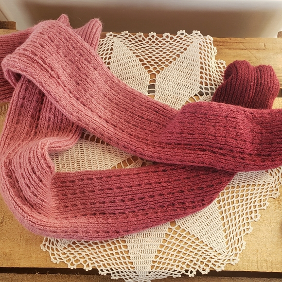 $10 Add-on💗Soft Raspberry Rose Leg Warmers 🌸 Ombre Dye 💗 Knit Crochet - Picture 2 of 6